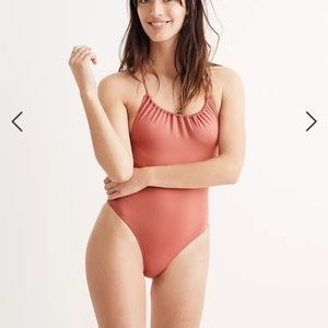 J.Crew Playa Rockaway Ruched One-Piece Swimsuit - S